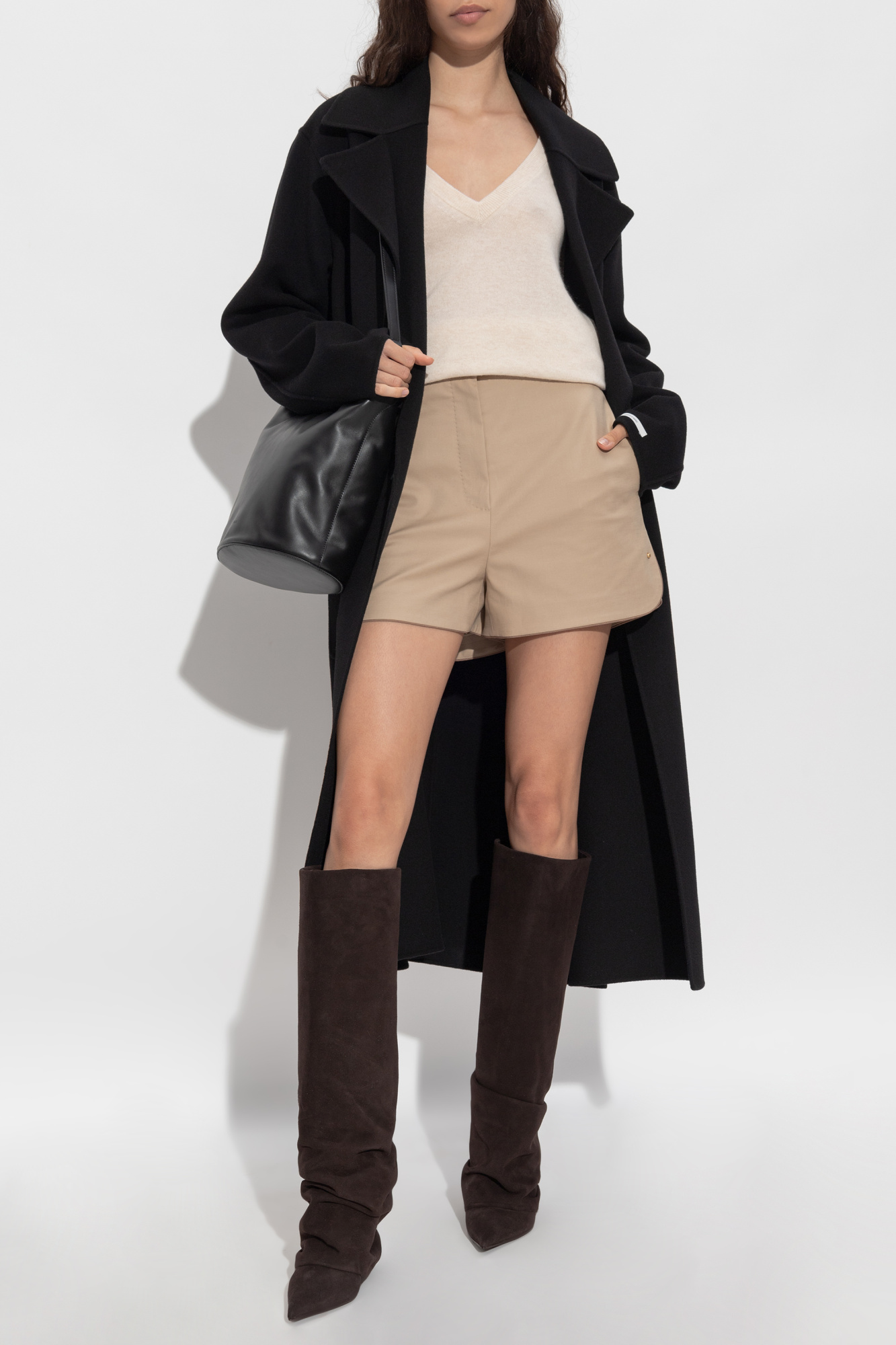 Black Coat `Abate` Sportmax - Vitkac France